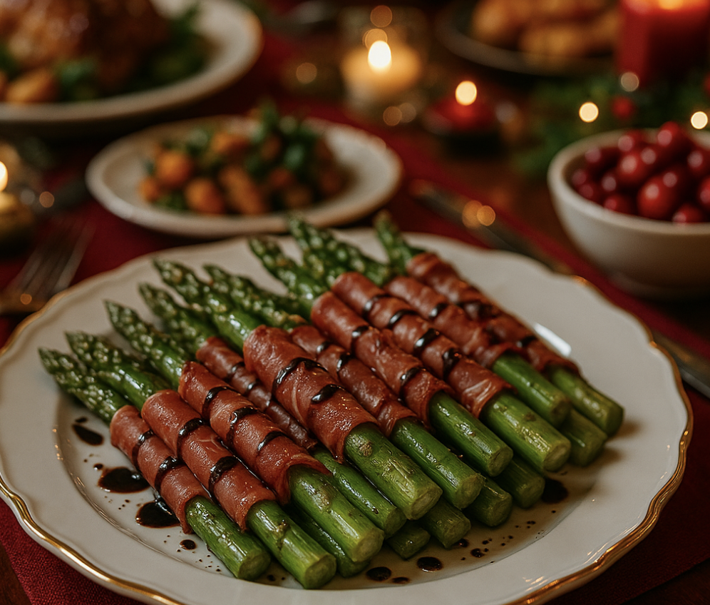 Prosciutto-Wrapped Asparagus with Balsamic Drizzle Recipe